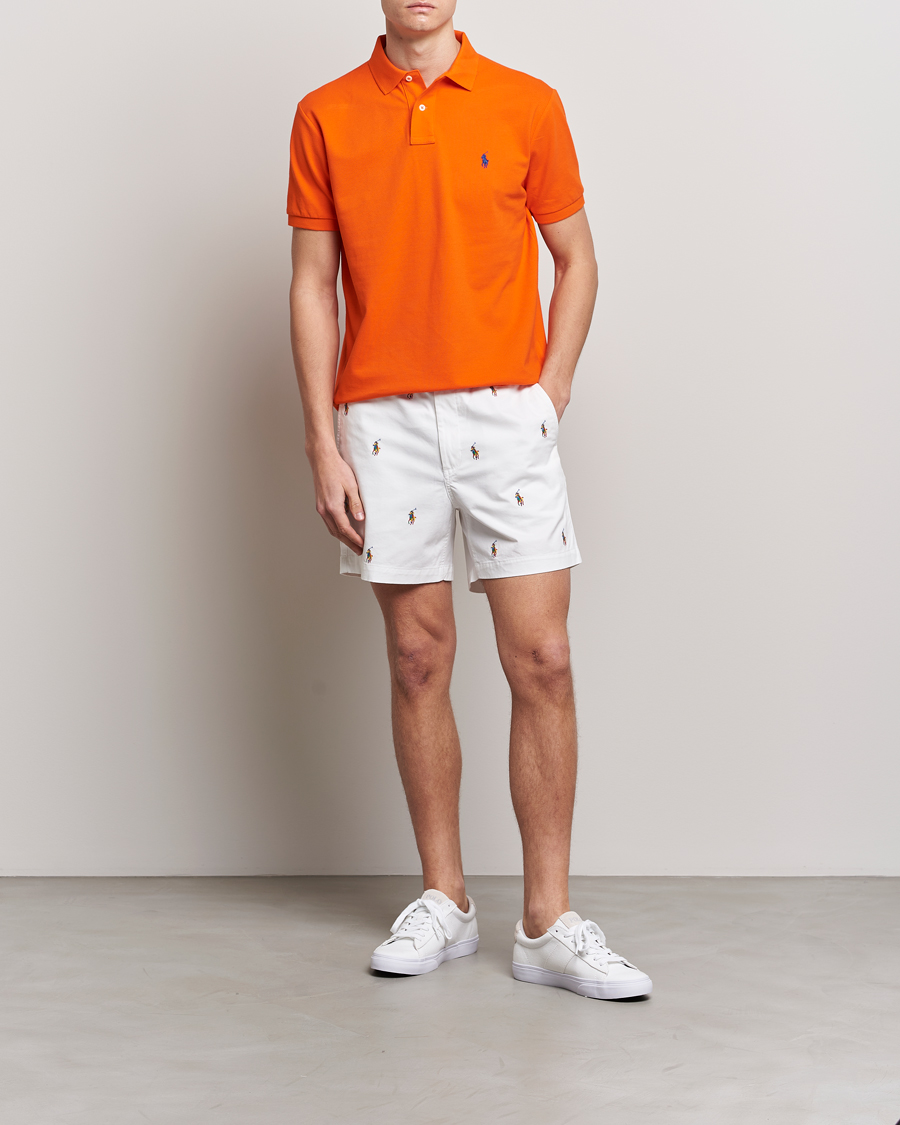 Herre | Polotrøjer | Polo Ralph Lauren | Custom Slim Fit Polo Sailing Orange