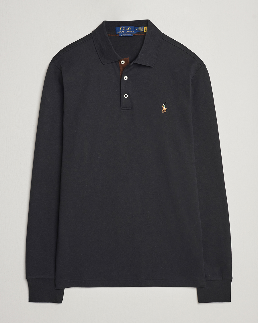Herre | Trøjer | Polo Ralph Lauren | Luxury Pima Cotton Long Sleeve Polo Black