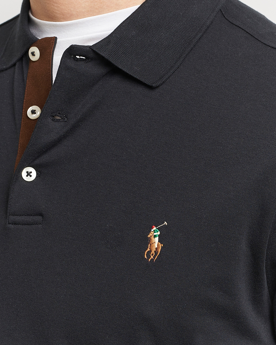 Herre | Trøjer | Polo Ralph Lauren | Luxury Pima Cotton Long Sleeve Polo Black
