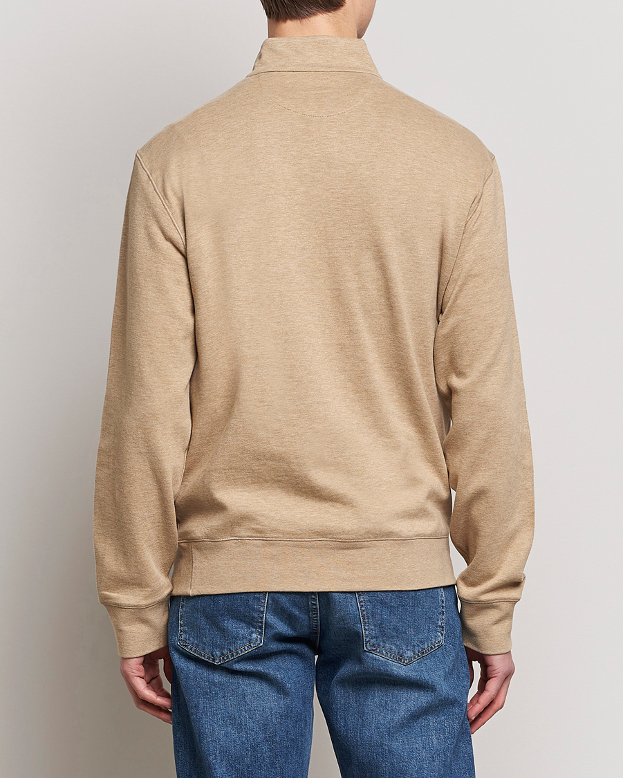Herre | Trøjer | Polo Ralph Lauren | Double Knit Half-Zip Sweater Café Tan Heather