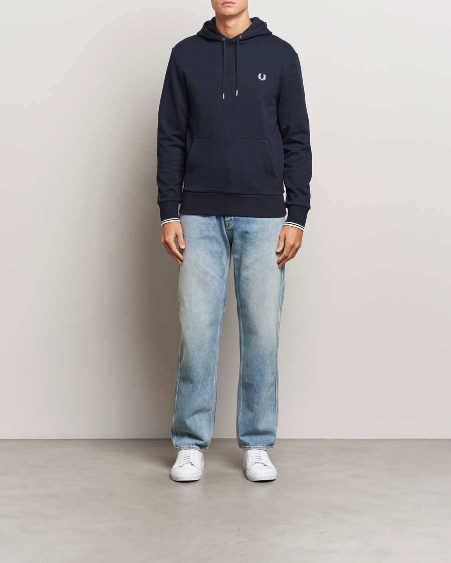 Herre | Trøjer | Fred Perry | Tipped Hoodie Navy