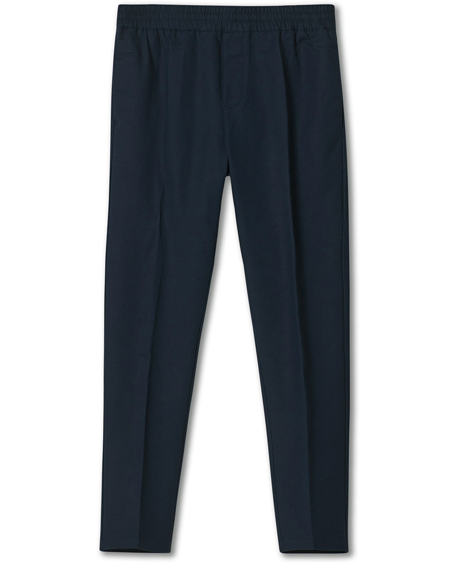 Herre | Bukser | Samsøe Samsøe | Samsøe & Samsøe Smithy Organic Cotton Drawstring Trousers Sky Captain