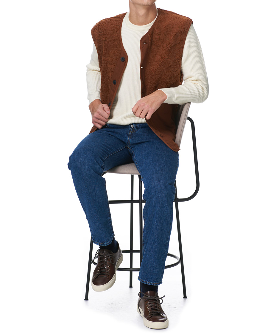 Herre | Trøjer | Samsøe Samsøe | Samsøe & Samsøe Frederik Recycled Fleece Vest Caramel Cafe