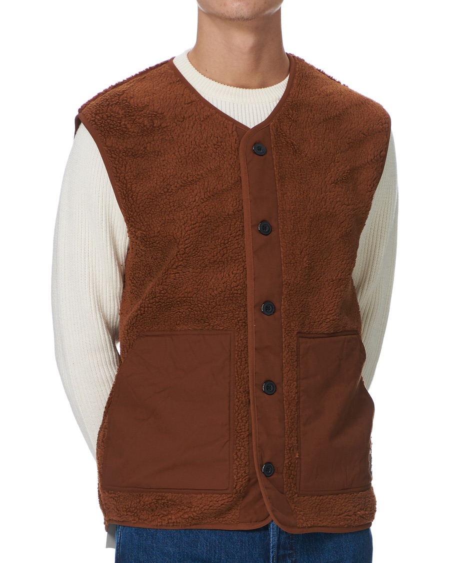 Herre | Trøjer | Samsøe Samsøe | Samsøe & Samsøe Frederik Recycled Fleece Vest Caramel Cafe