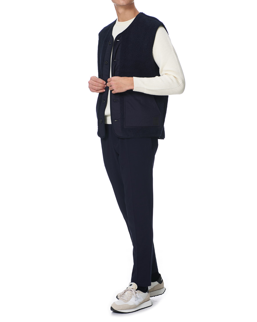 Herre | Trøjer | Samsøe Samsøe | Samsøe & Samsøe Frederik Recycled Fleece Vest Sky Captain