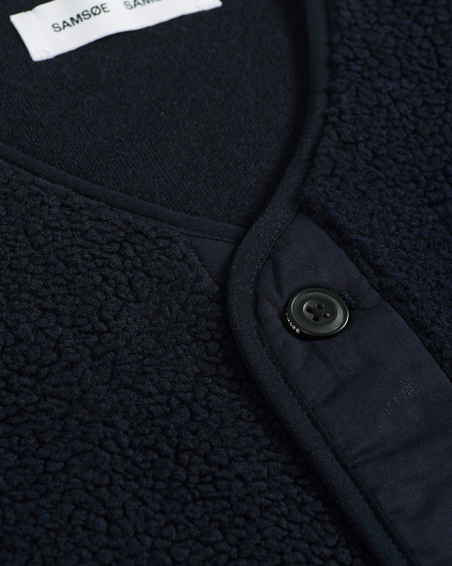 Herre | Trøjer | Samsøe Samsøe | Samsøe & Samsøe Frederik Recycled Fleece Vest Sky Captain