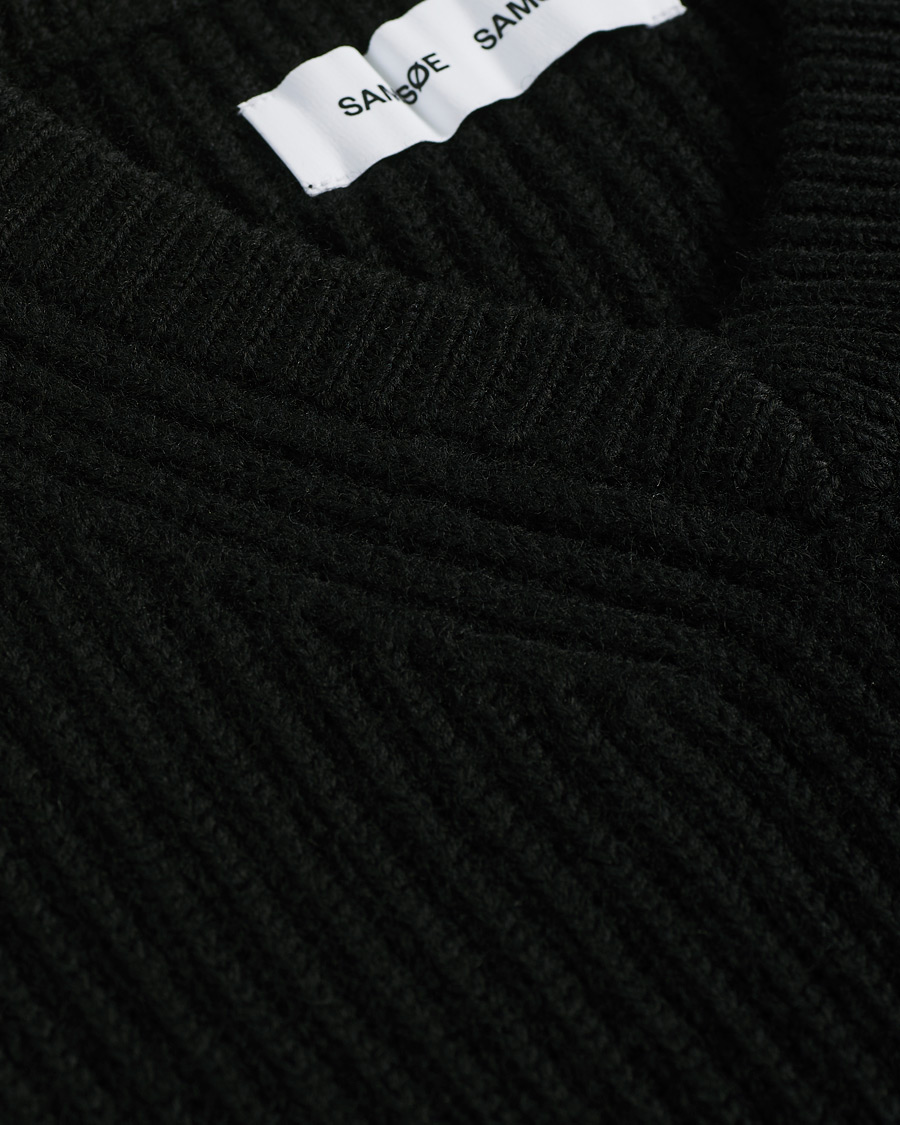 Herre | Trøjer | Samsøe Samsøe | Samsøe & Samsøe Anders Knitted Wool Vest Black