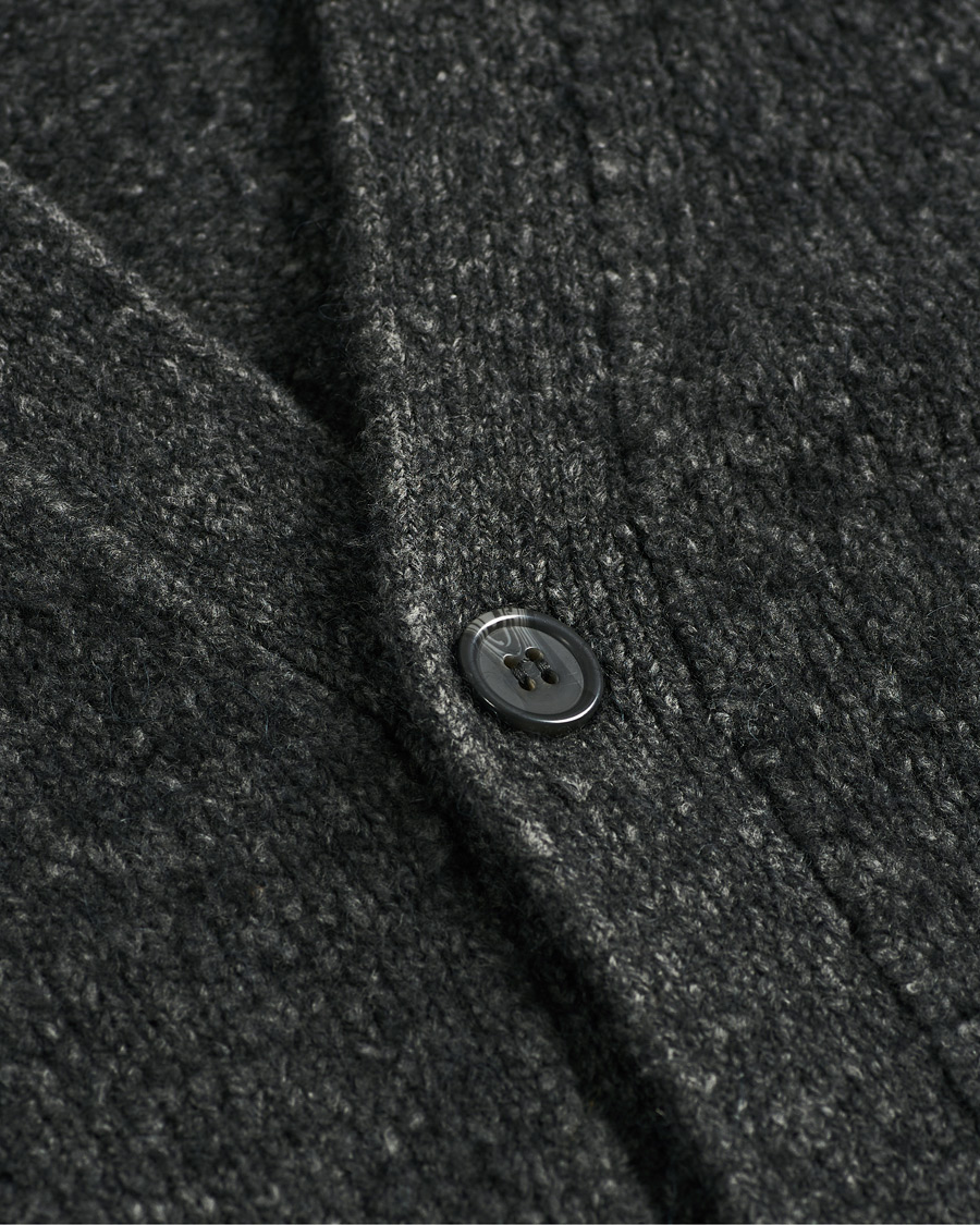 Herre | Trøjer | Samsøe Samsøe | Samsøe & Samsøe Alter Merino Wool Cardigan Dark Grey Mel