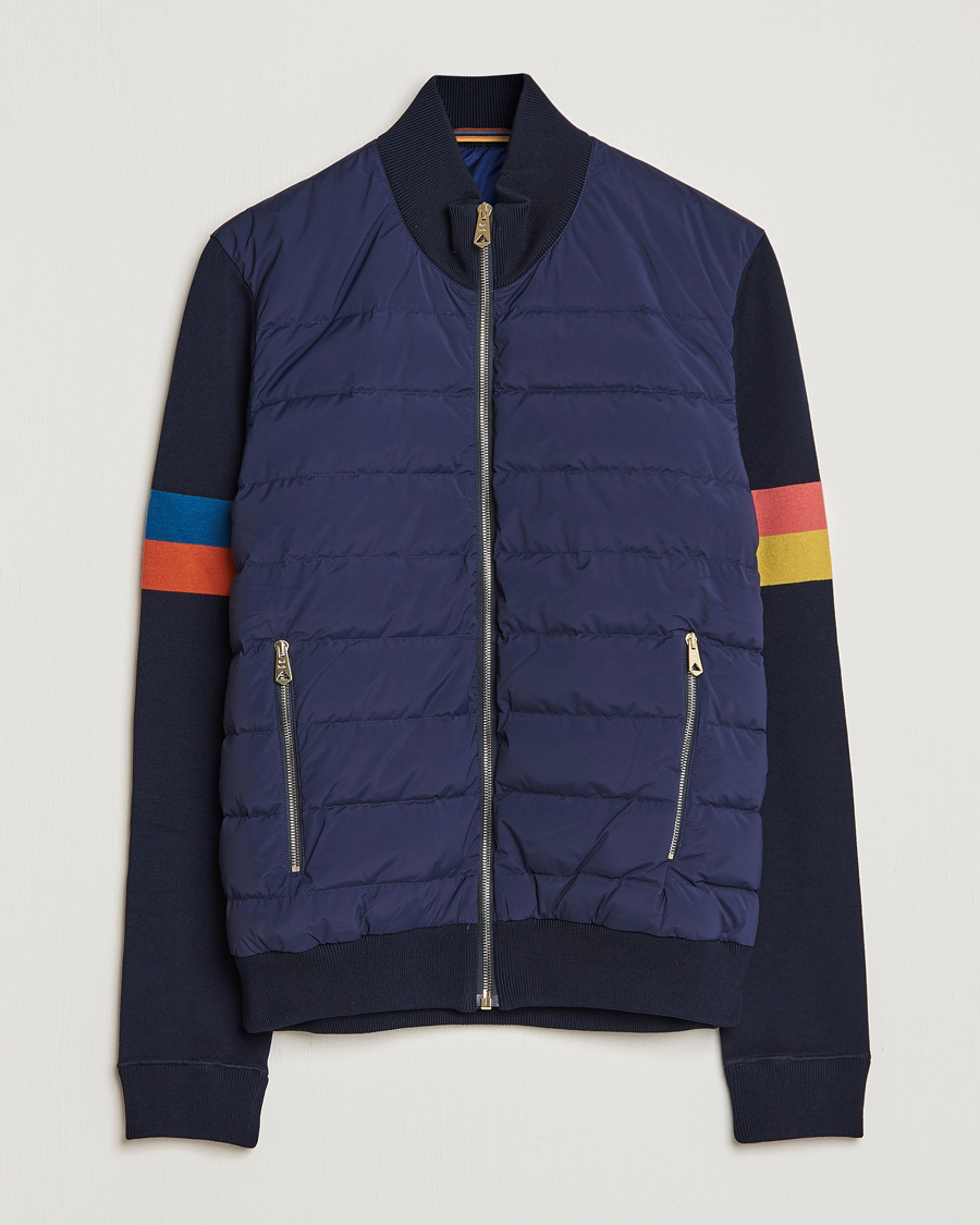 Herre | Jakker | Paul Smith | Knitted Hybrid Down Jacket Navy