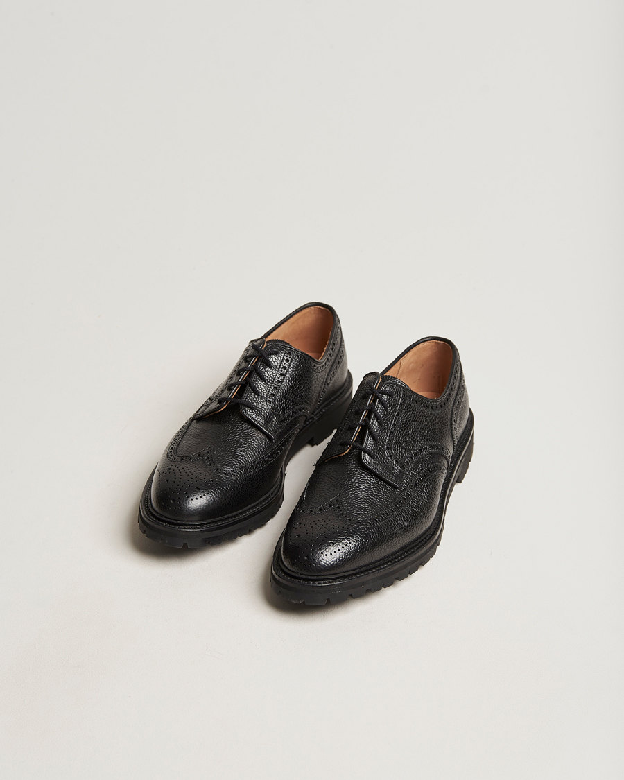 Herre | Gaver til særlige lejligheder | Crockett & Jones | Pembroke Derbys Scotch Grain Vibram Black Calf