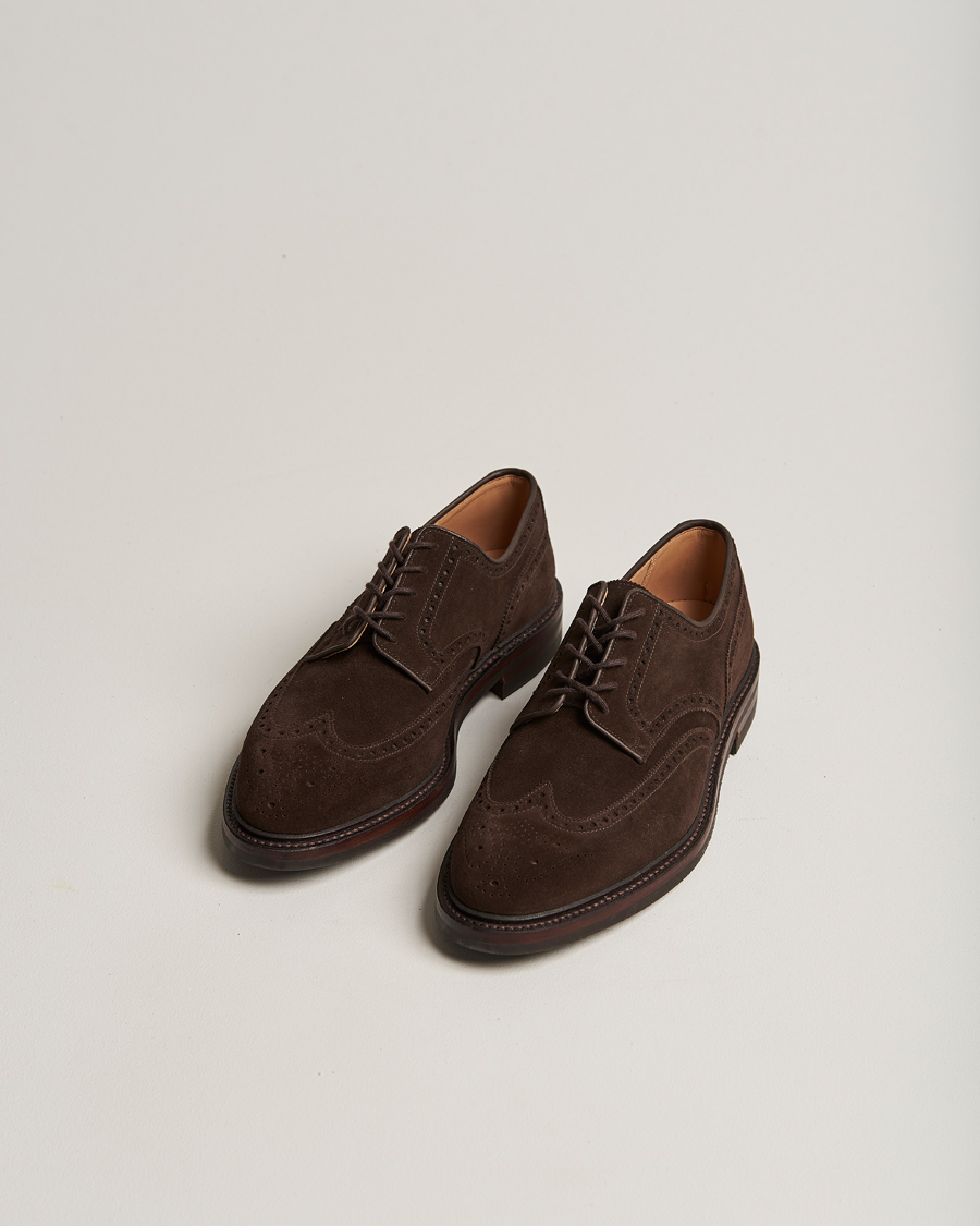 Herre | Afdelinger | Crockett & Jones | Pembroke Derbys Dainite Sole Dark Brown Suede