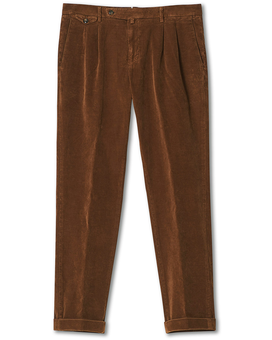 Herre | Bukser | Briglia 1949 | Easy Fit Velour Trousers Marrone
