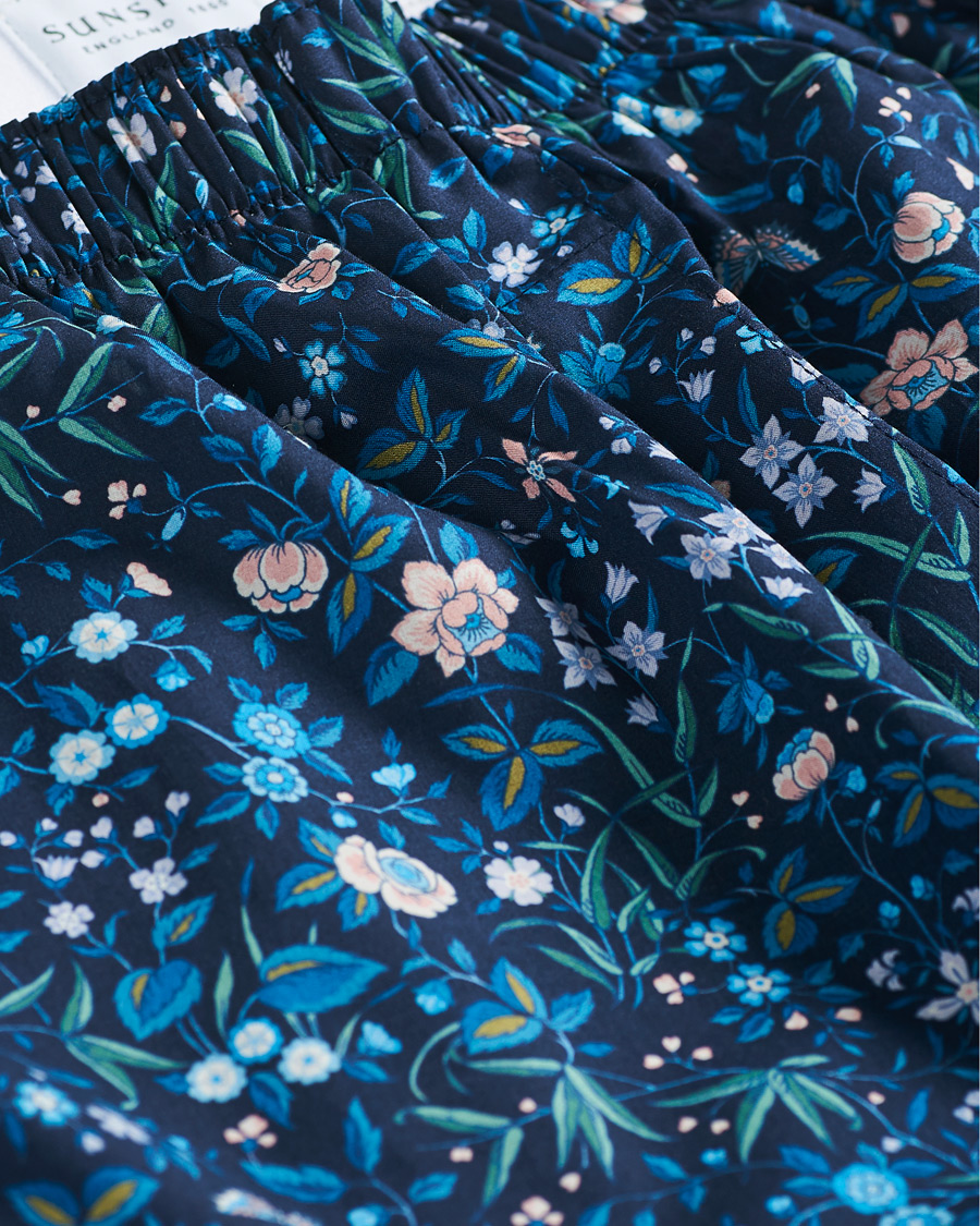 Herre | Undertøj | Sunspel | Liberty Mono Floral Printed Boxershorts Blue