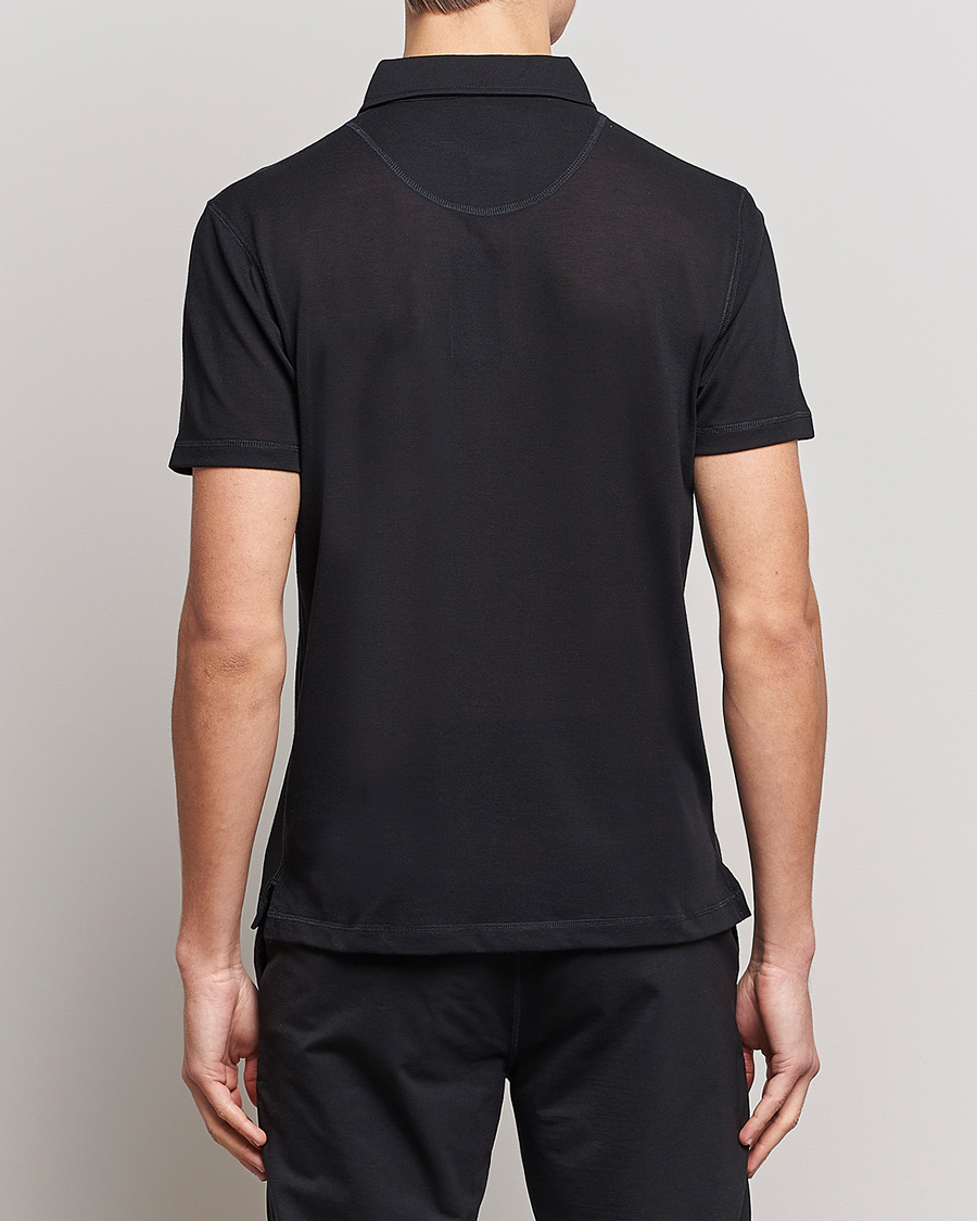 Herre | Polotrøjer | Sunspel | Active Pique Polo Black