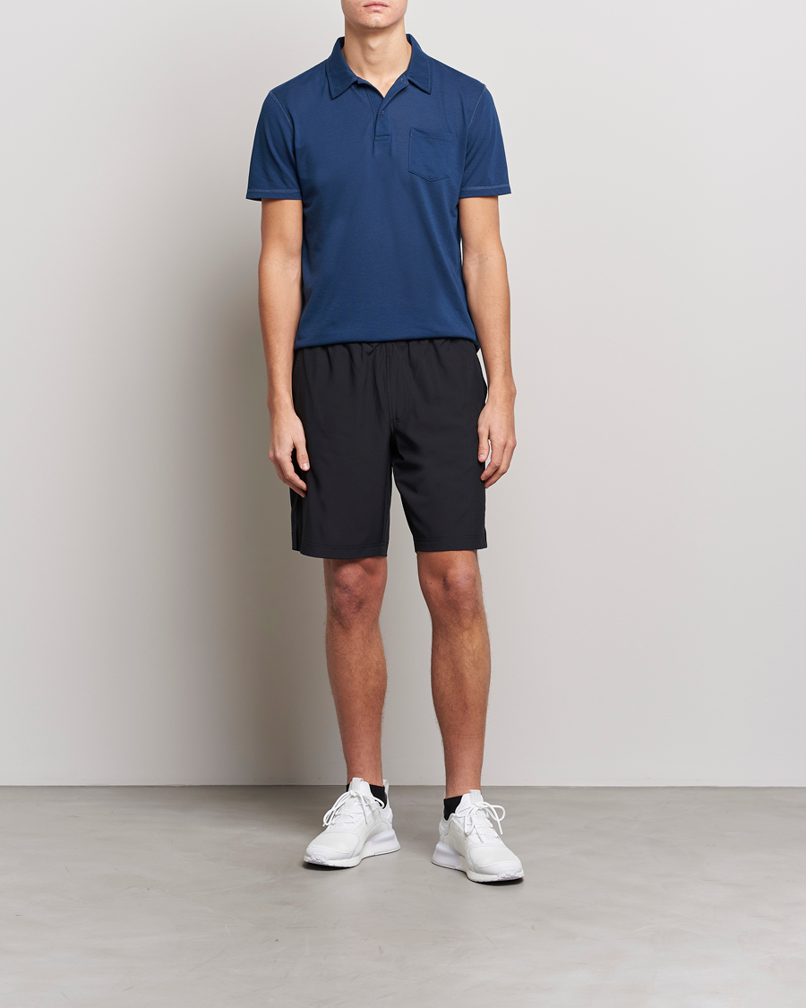 Herre | Polotrøjer | Sunspel | Active Pique Polo Navy