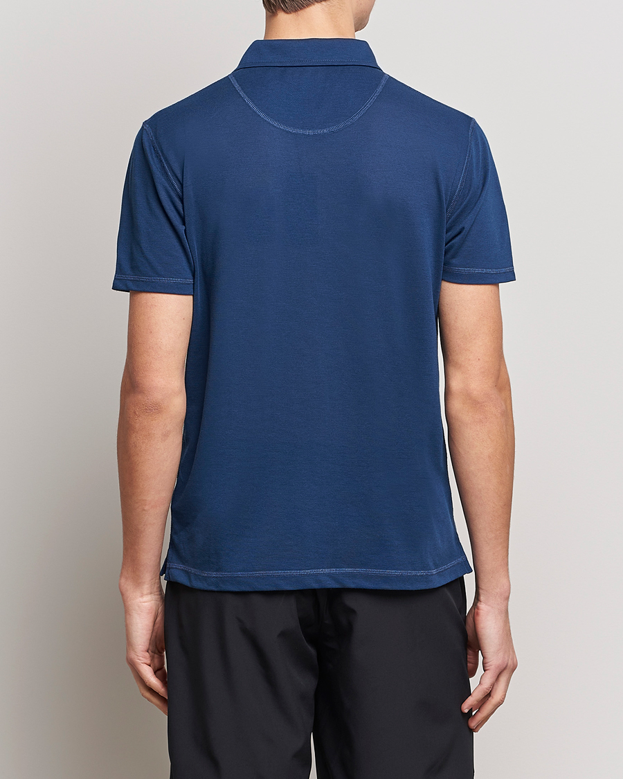 Herre | Polotrøjer | Sunspel | Active Pique Polo Navy