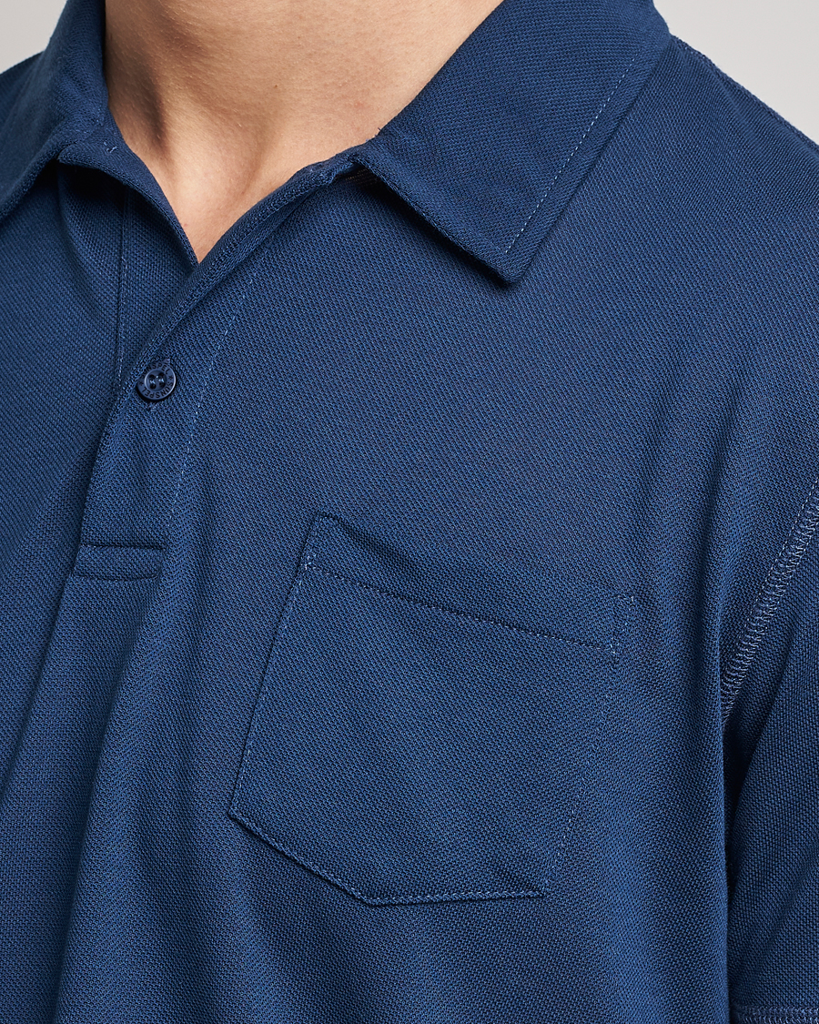 Herre | Polotrøjer | Sunspel | Active Pique Polo Navy