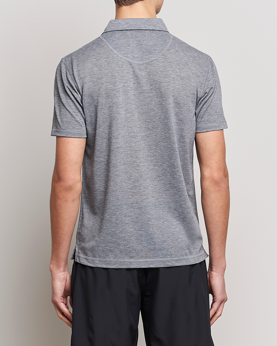 Herre | Polotrøjer | Sunspel | Active Pique Polo Grey Melange