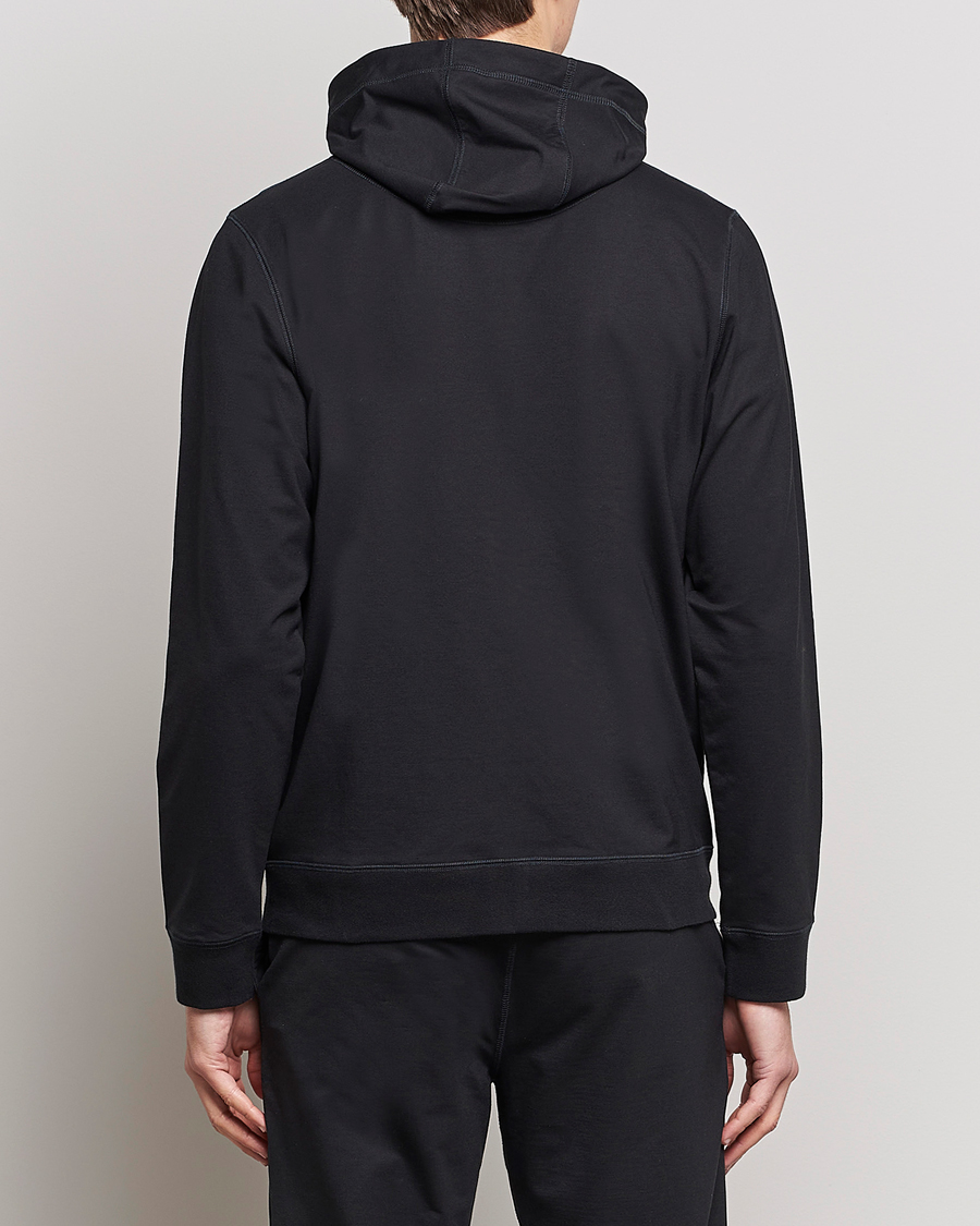 Herre | Trøjer | Sunspel | Active Full Zip Hood Black