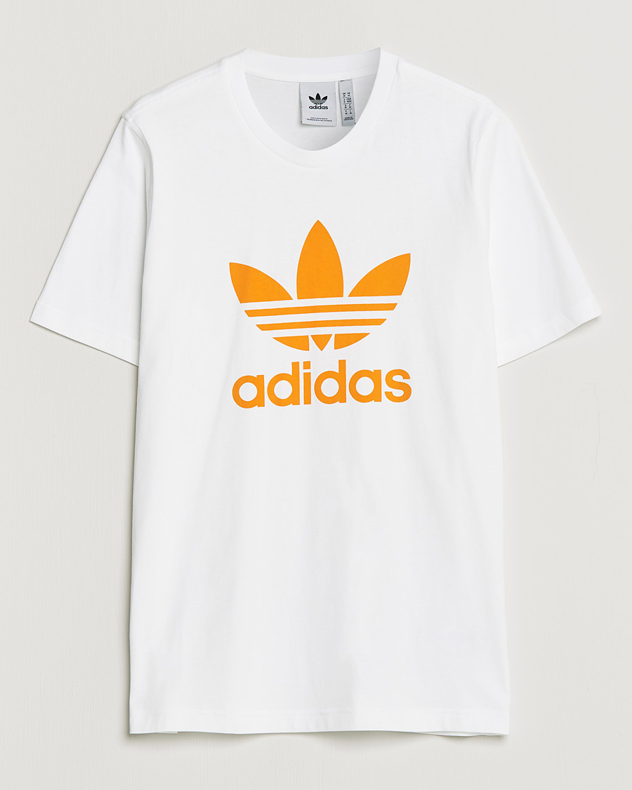 Herre | T-Shirts | adidas Originals | Trefoil Crew Neck Tee White/Orange