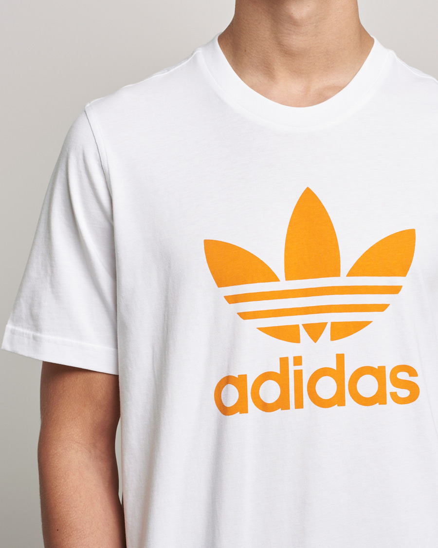 Herre | T-Shirts | adidas Originals | Trefoil Crew Neck Tee White/Orange