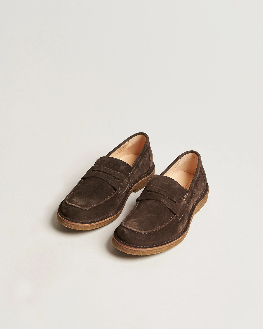 Herre | Sko i ruskind | Astorflex | Mokaflex Loafers Dark Brown Suede