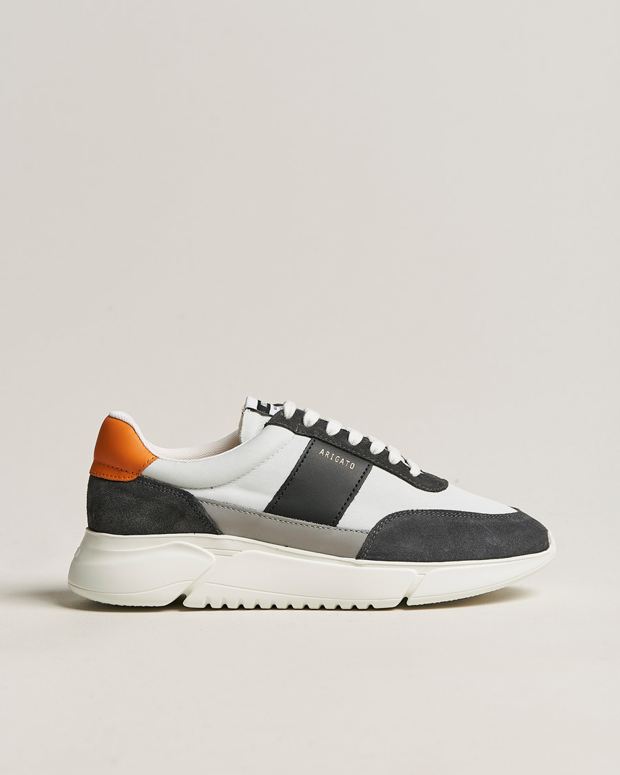 Herre | Axel Arigato Genesis Vintage Runner Sneaker Light Grey/Black/Orange | Axel Arigato | Genesis Vintage Runner Sneaker Light Grey/Black/Orange
