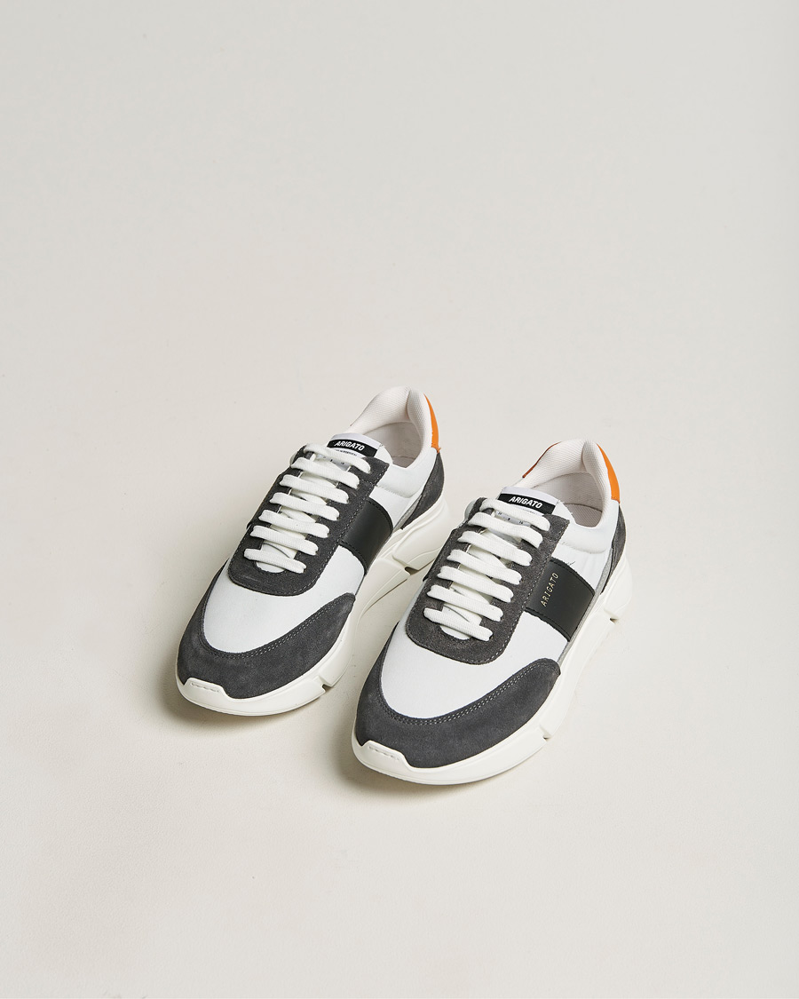 Herre | Axel Arigato Genesis Vintage Runner Sneaker Light Grey/Black/Orange | Axel Arigato | Genesis Vintage Runner Sneaker Light Grey/Black/Orange