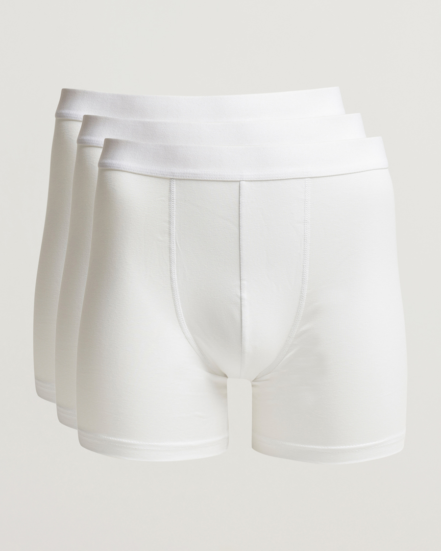 Herre | Undertøj | Bread & Boxers | 3-Pack Long Boxer Brief White