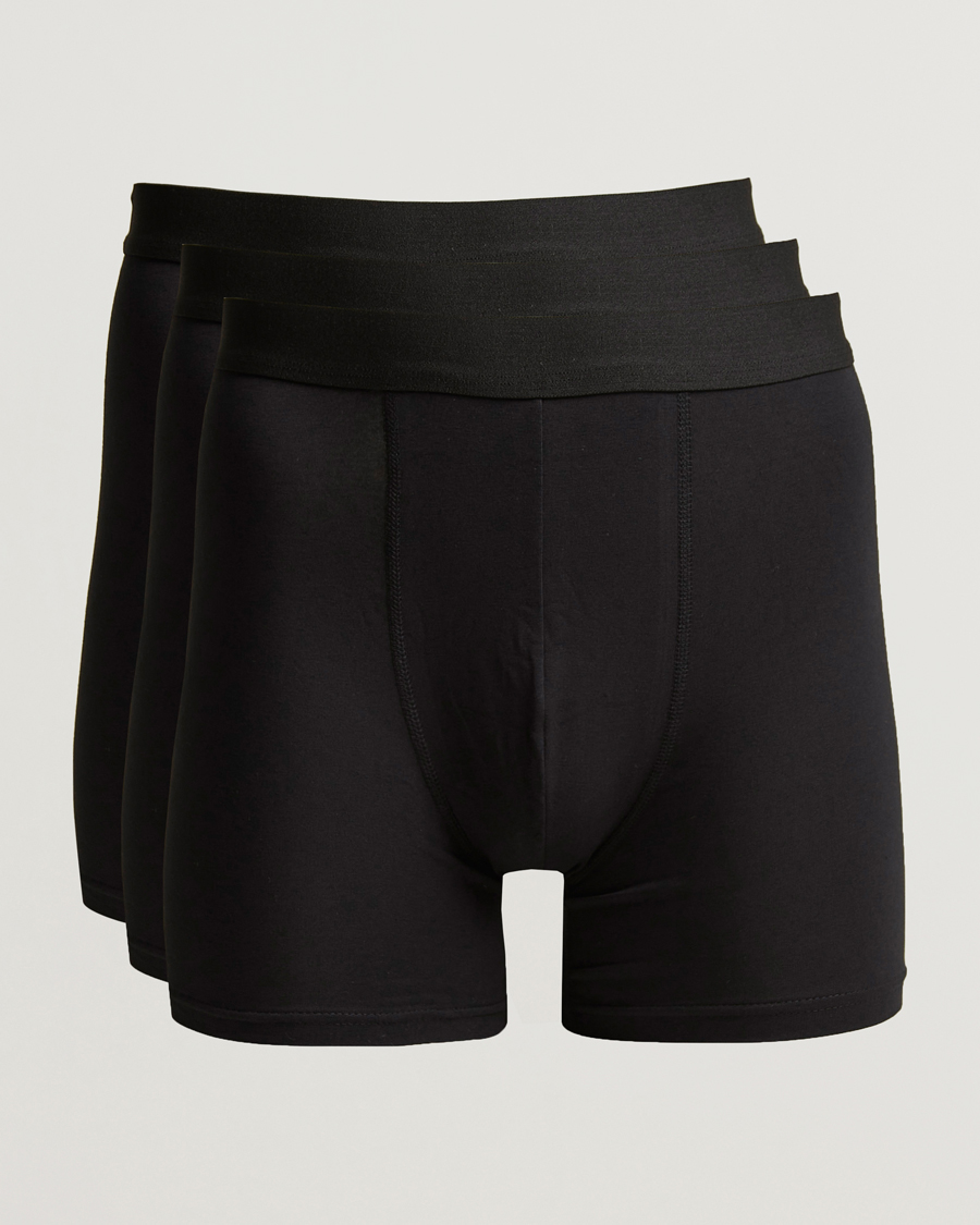Herre | Undertøj | Bread & Boxers | 3-Pack Long Boxer Brief Black