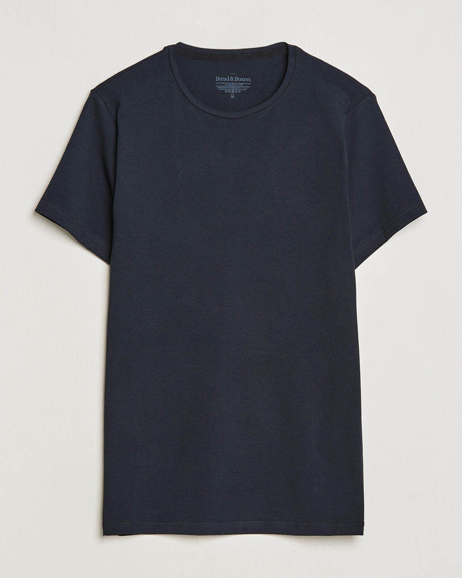 Herre | T-Shirts | Bread & Boxers | 2-Pack Crew Neck Tee Dark Navy