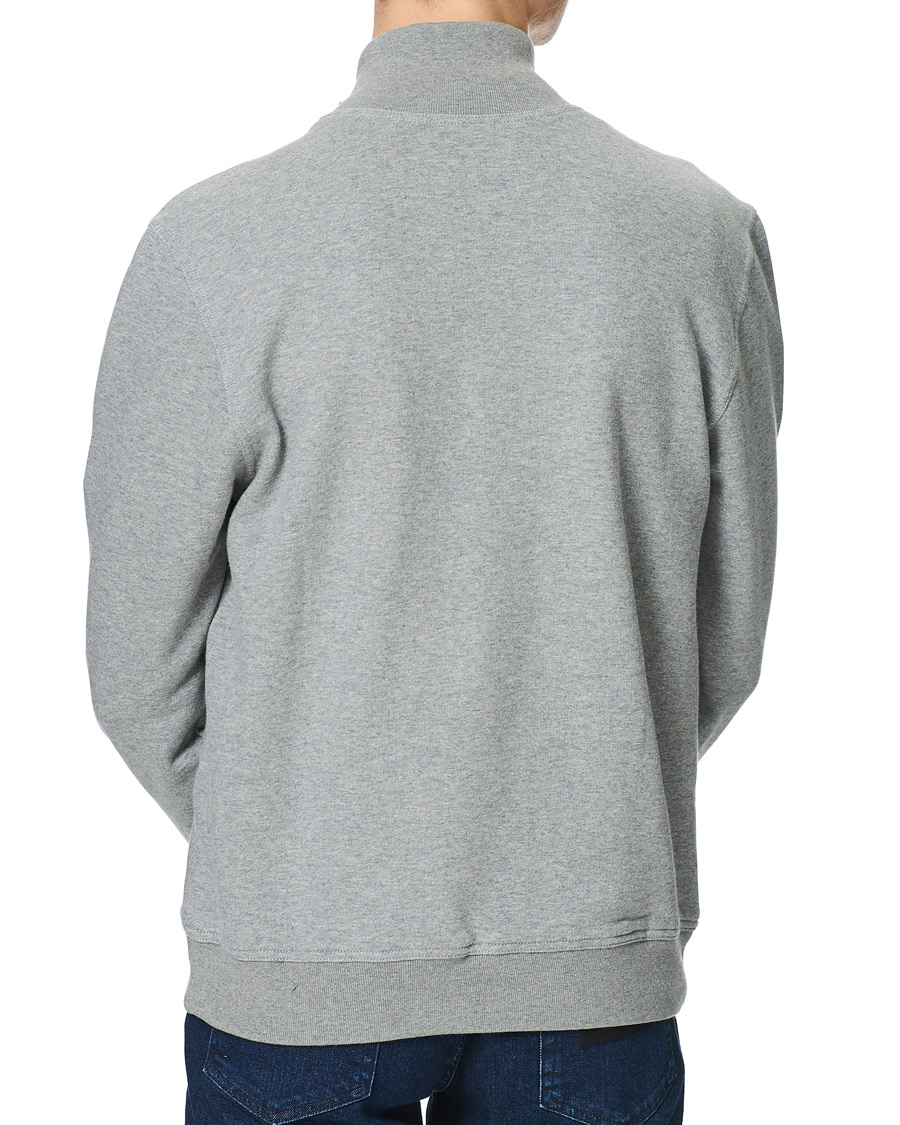 Herre | Trøjer | Brioni | French Terry Cotton Zip Sweater Light Grey