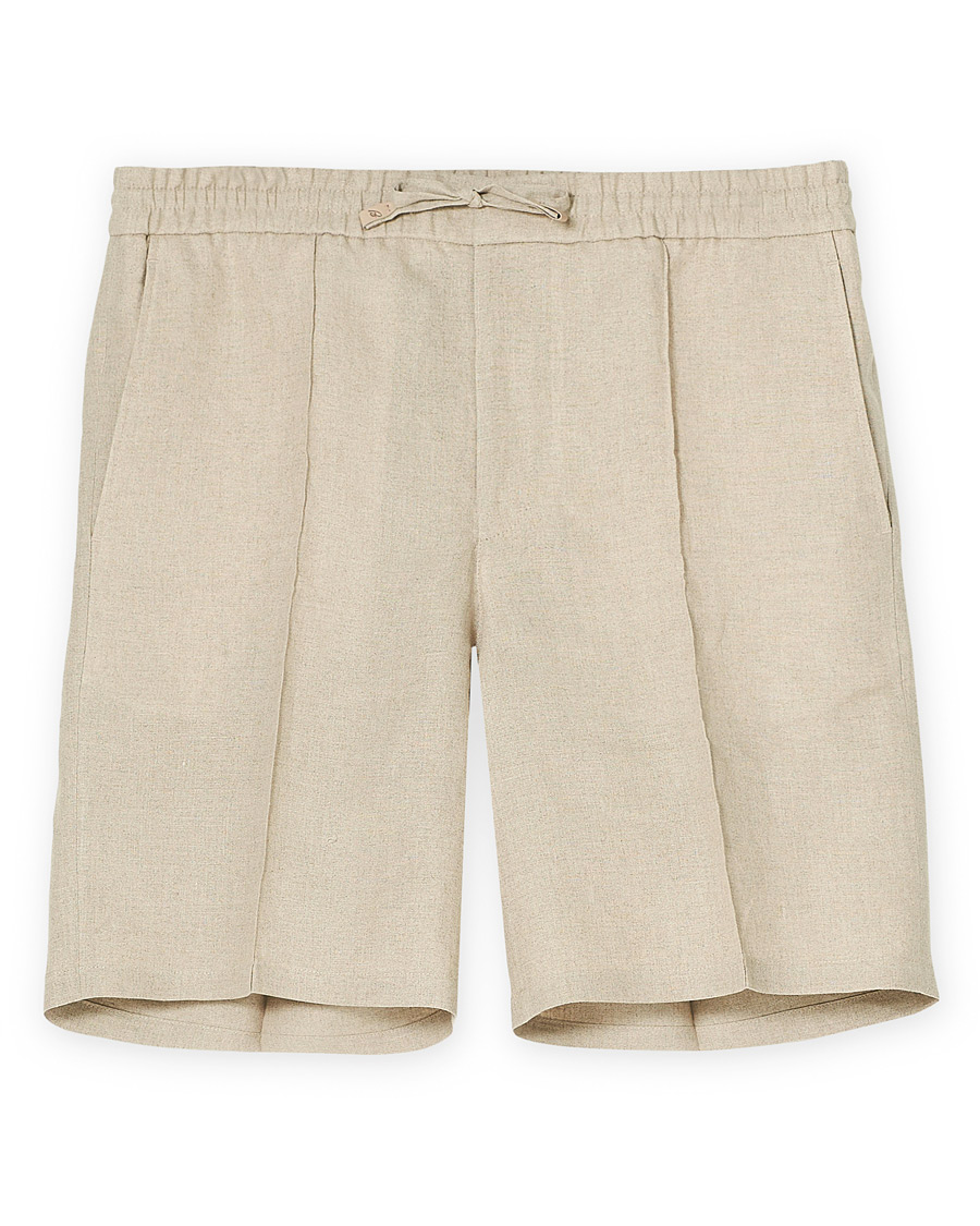 Herre | Shorts | Brioni | Drawstring Linen Shorts Beige