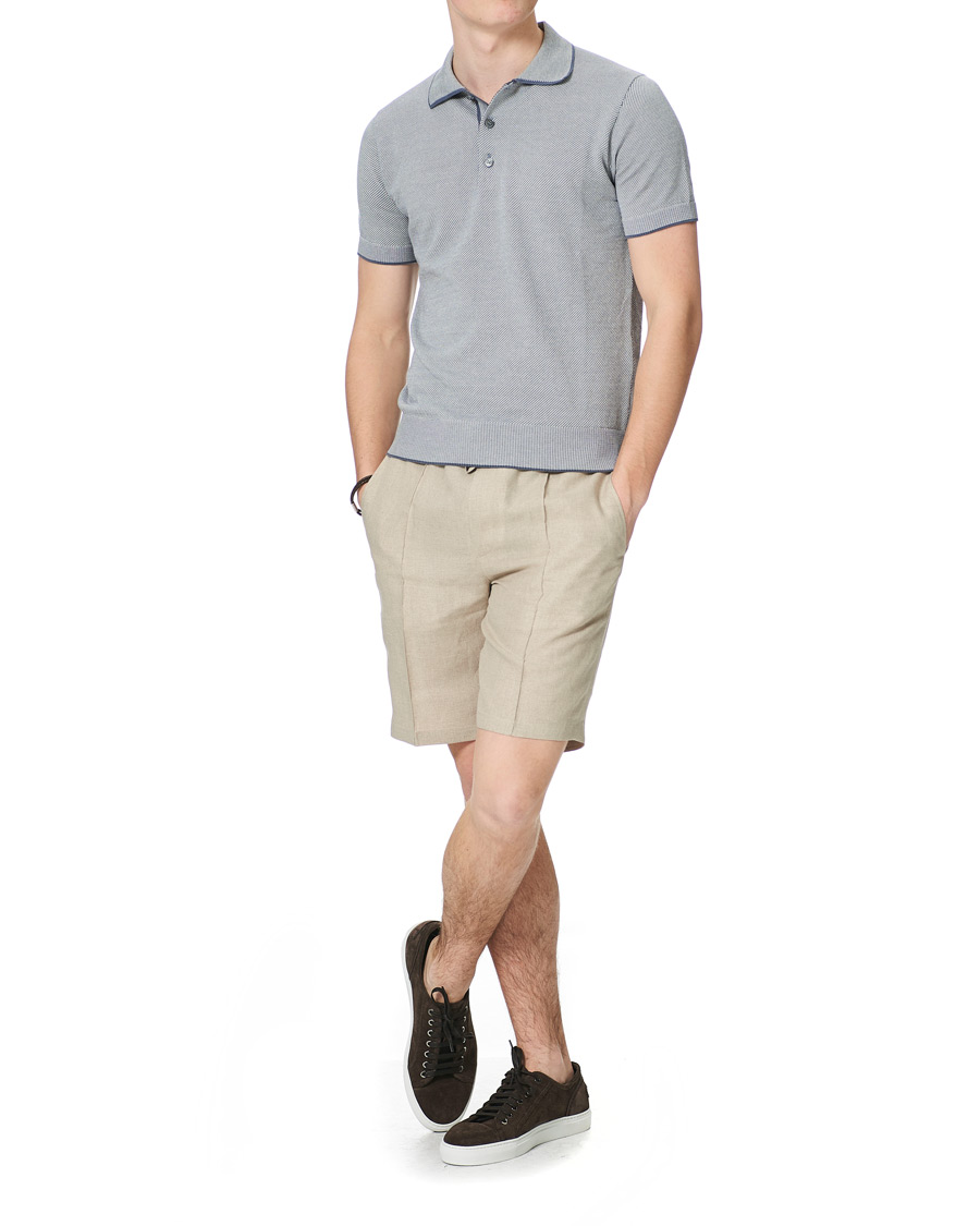 Herre | Shorts | Brioni | Drawstring Linen Shorts Beige