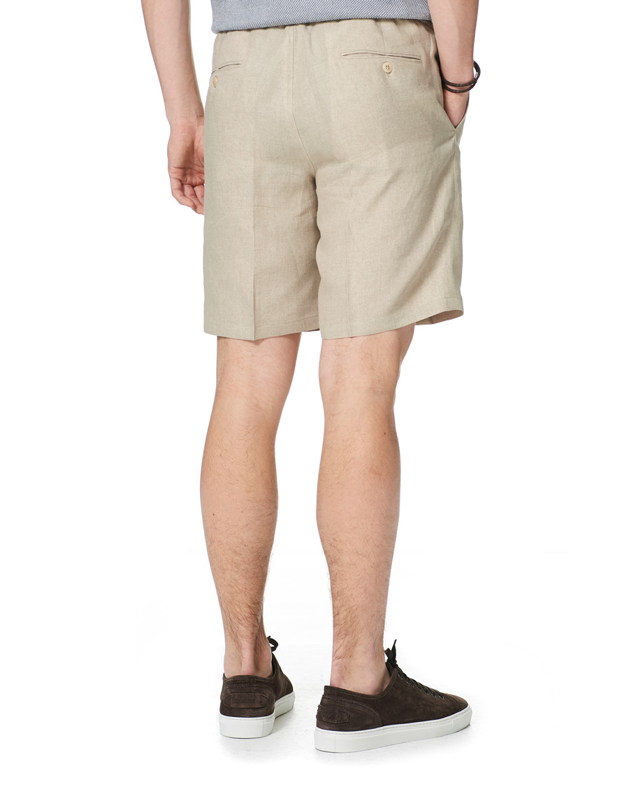Herre | Shorts | Brioni | Drawstring Linen Shorts Beige