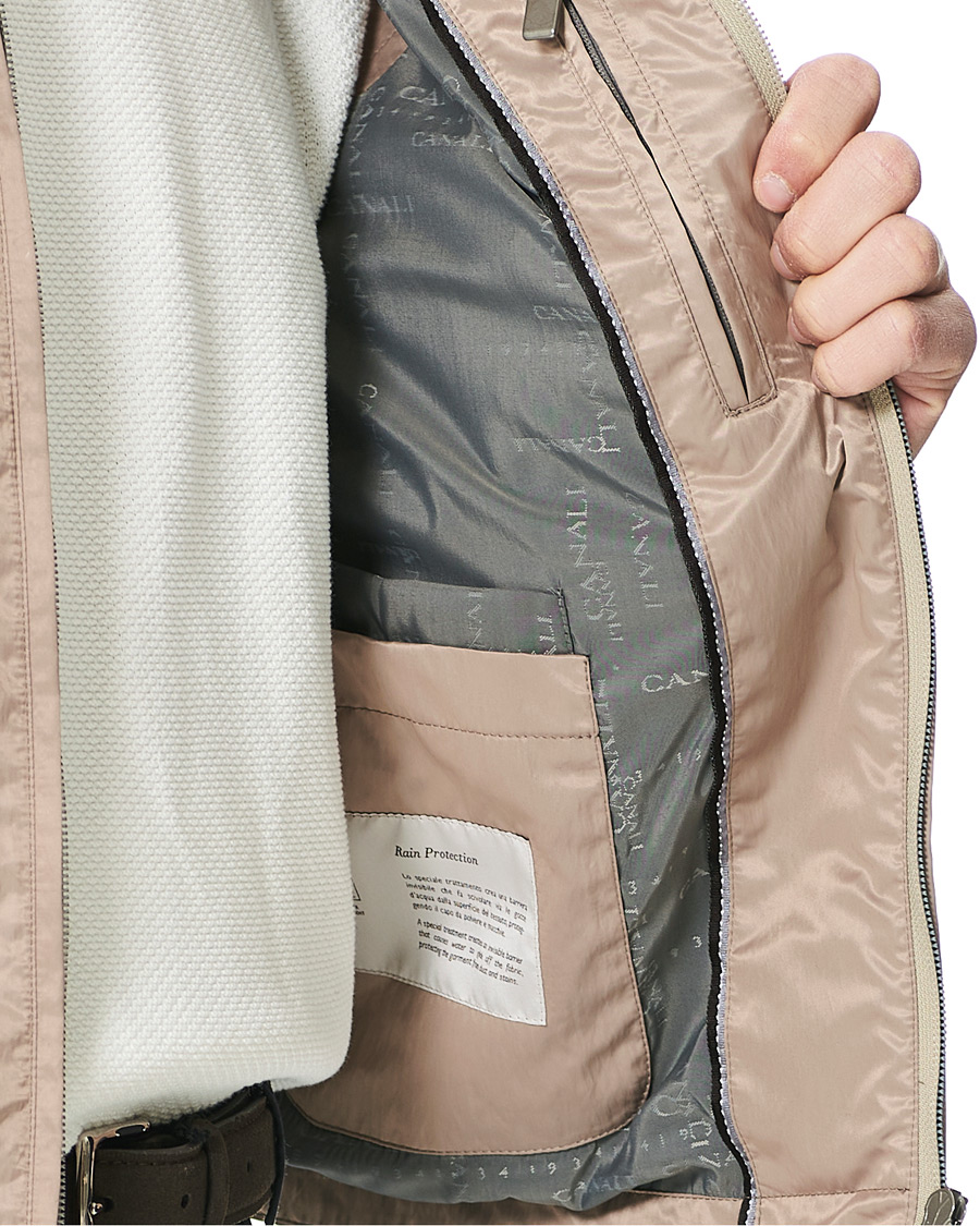 Herre | Jakker | Canali | Microfiber Nylon Gilet Beige