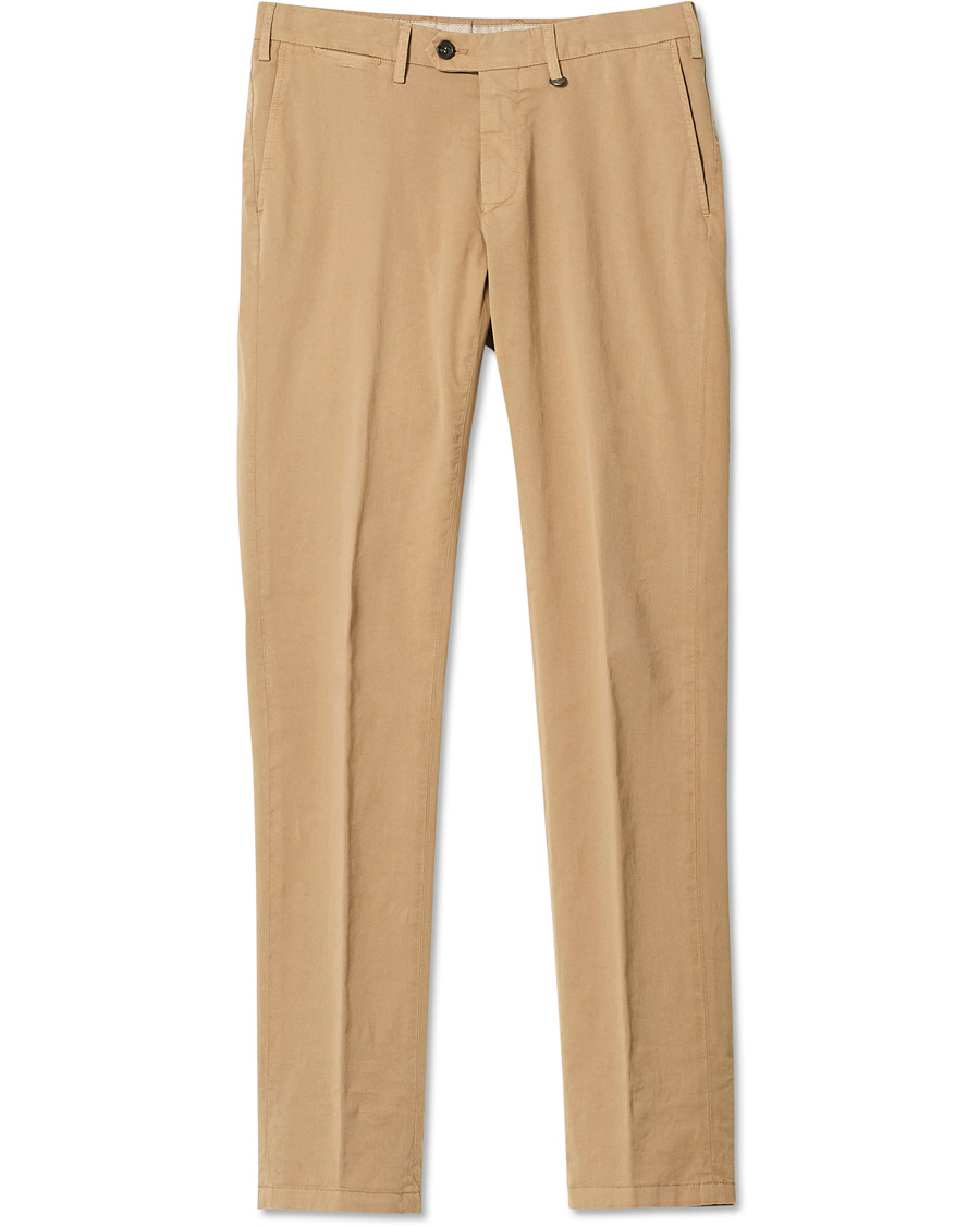 Herre | Bukser | Canali | Cotton Stretch Chinos Khaki