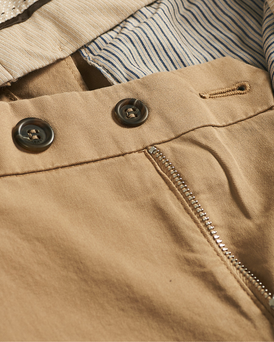 Herre | Bukser | Canali | Cotton Stretch Chinos Khaki