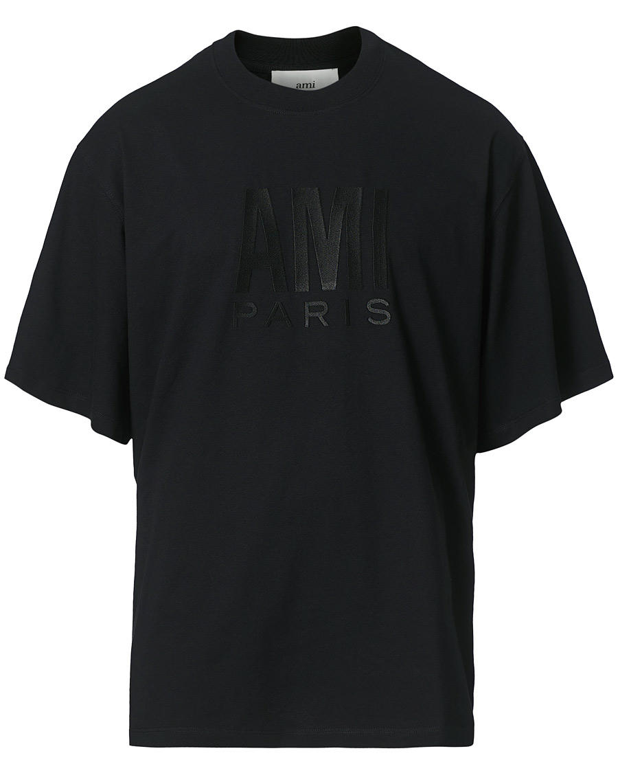 Herre | T-Shirts | AMI | Oversize Logo Tee Black
