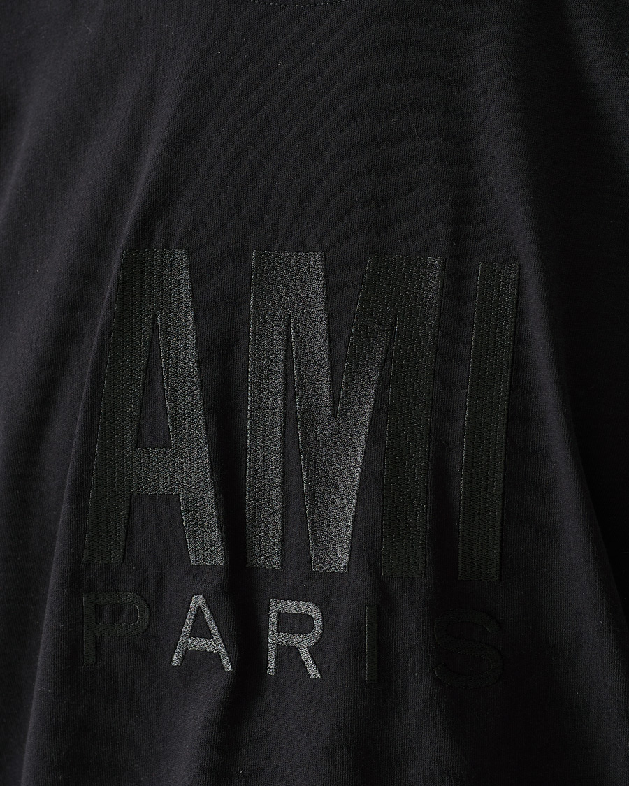 Herre | T-Shirts | AMI | Oversize Logo Tee Black