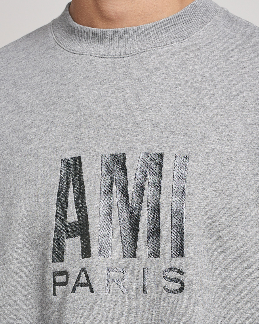 Herre | Trøjer | AMI | Oversize Logo Sweatshirt Heather Grey