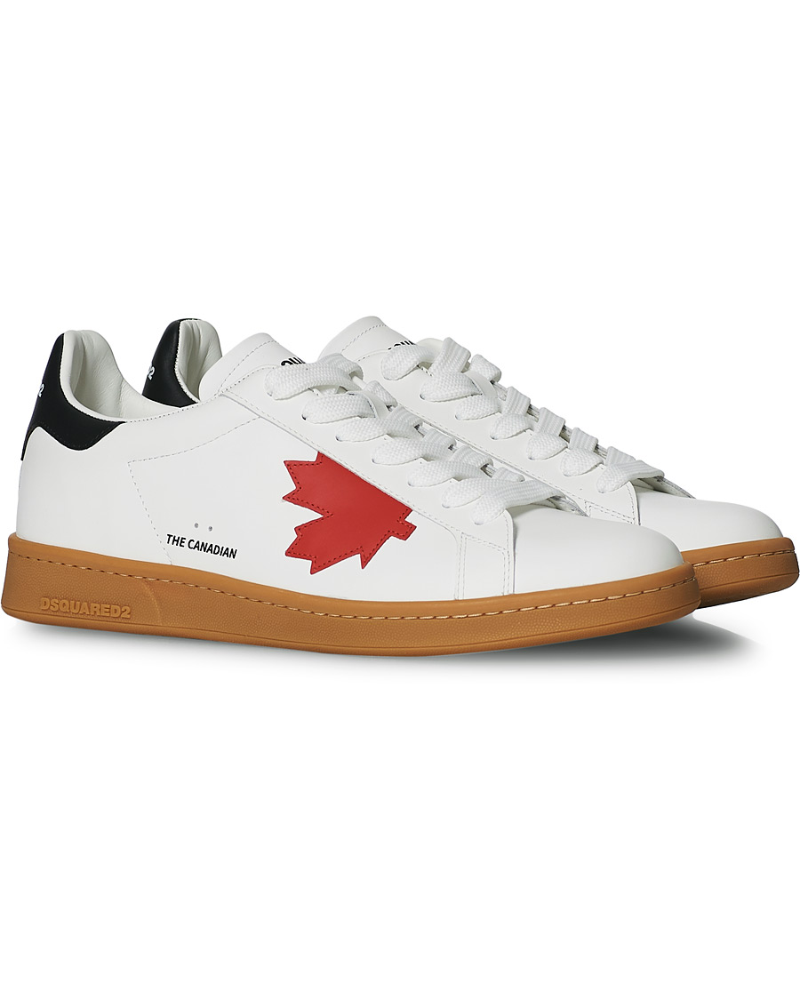 Herre | Dsquared2 Leaf Boxer Sneaker White | Dsquared2 | Leaf Boxer Sneaker White