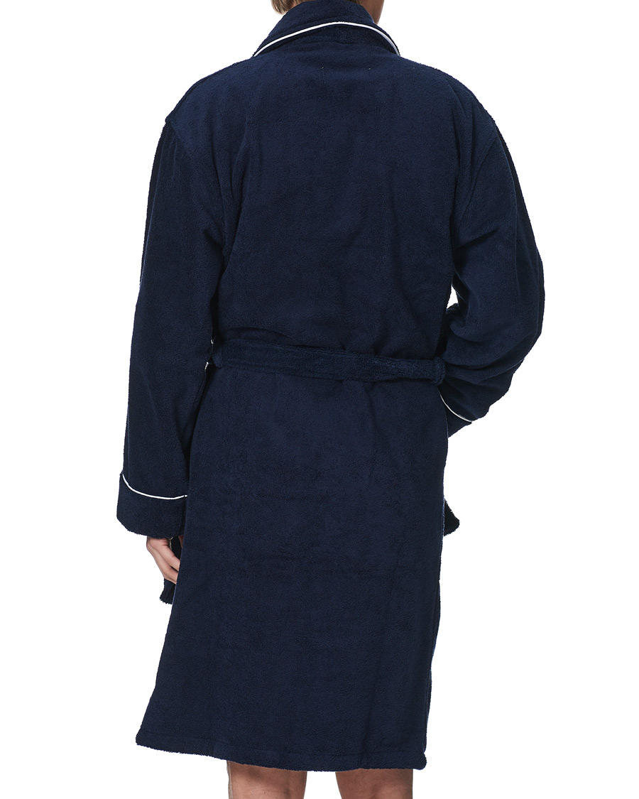 Herre | Pyjamas & Morgenkåber | Orlebar Brown | Elroy Piped Cotton Robe Navy