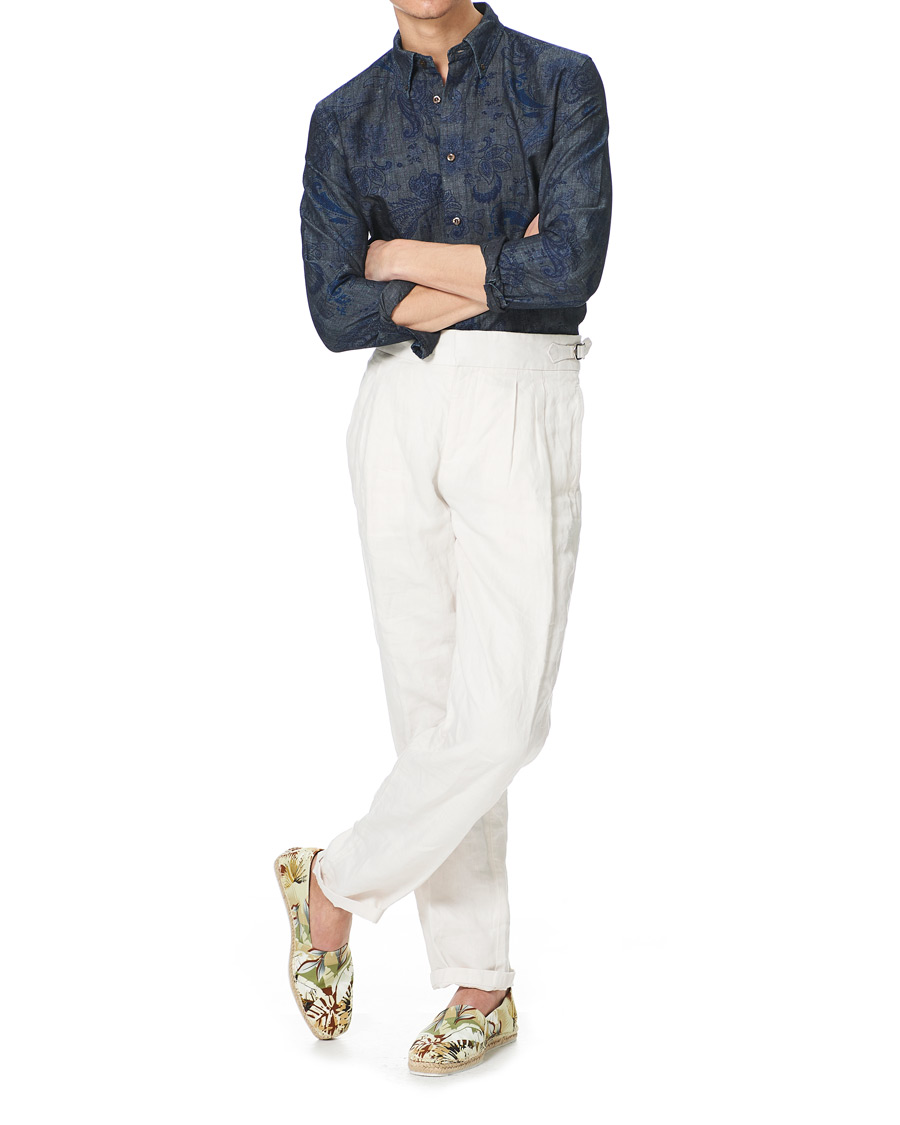 Herre | Skjorter | Etro | Paisley Denim Shirt Indigo