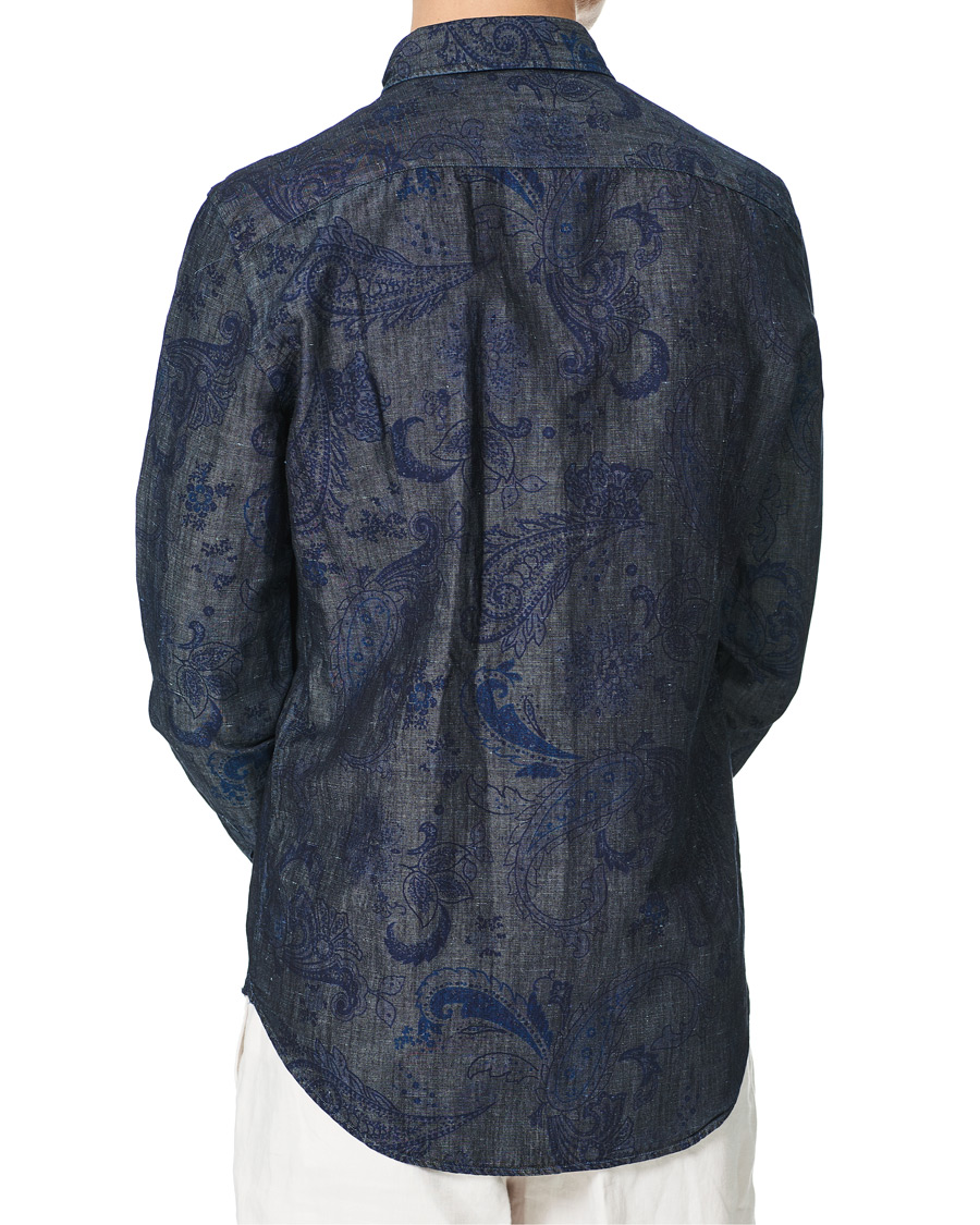 Herre | Skjorter | Etro | Paisley Denim Shirt Indigo