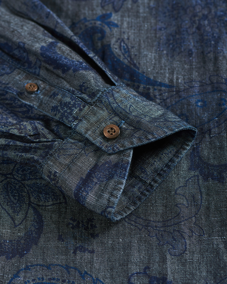 Herre | Skjorter | Etro | Paisley Denim Shirt Indigo