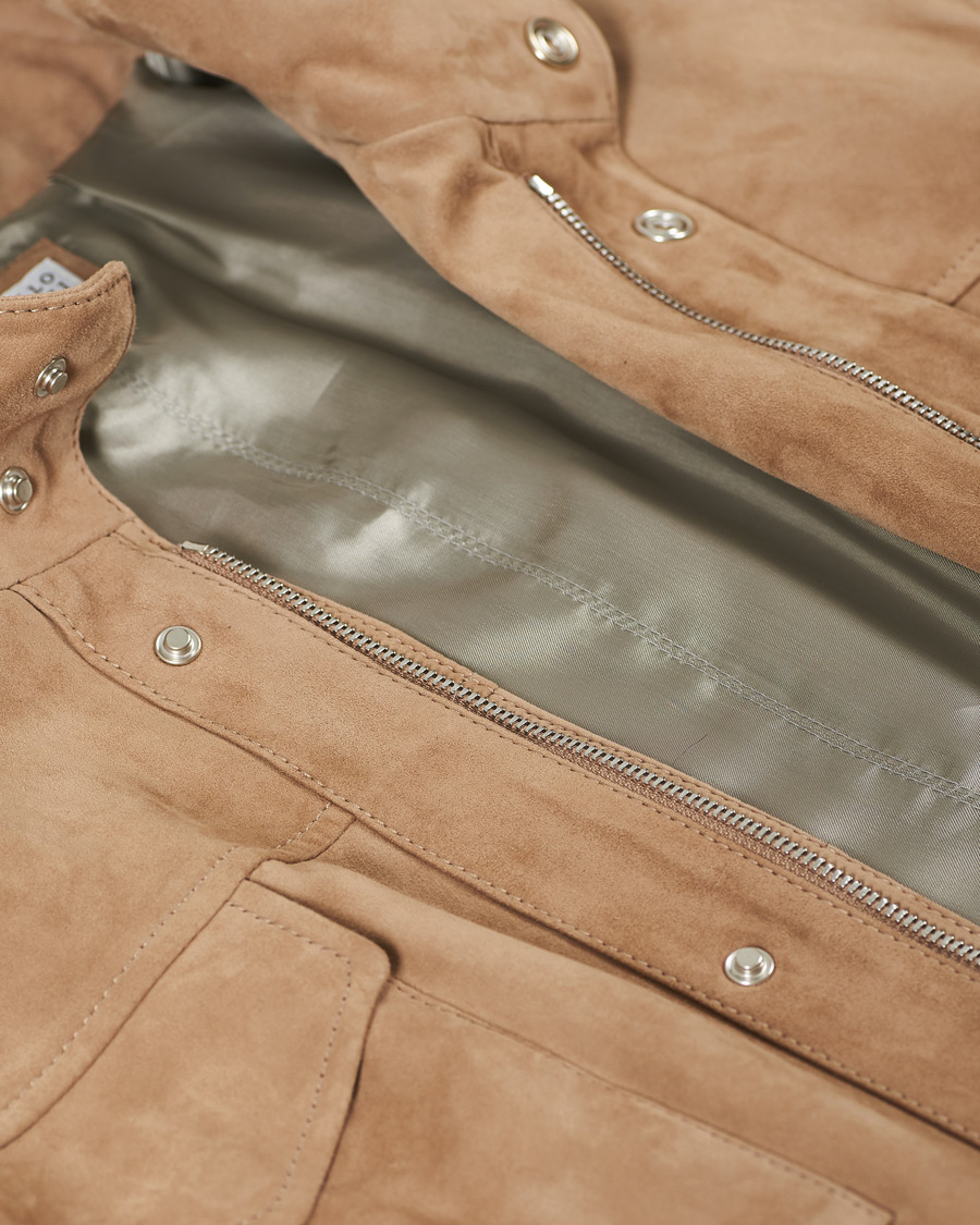 Herre | Jakker | Brunello Cucinelli | Suede Field Jacket Beige