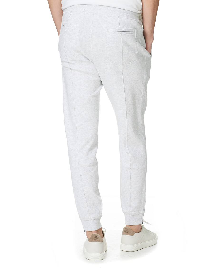 Herre | Bukser | Brunello Cucinelli | Soft Cotton Jersey Sweatpants Pearl Grey
