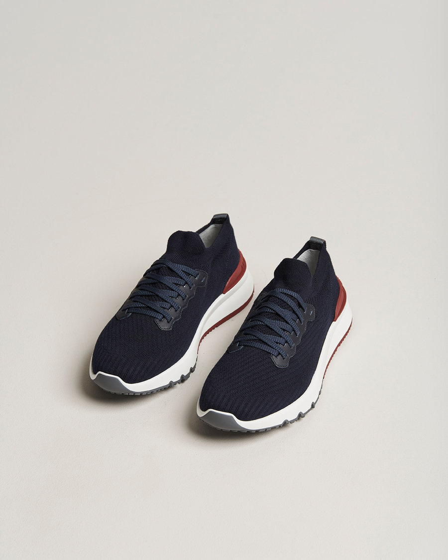 Herre | Running sneakers | Brunello Cucinelli | Mesh Running Sneakers Navy