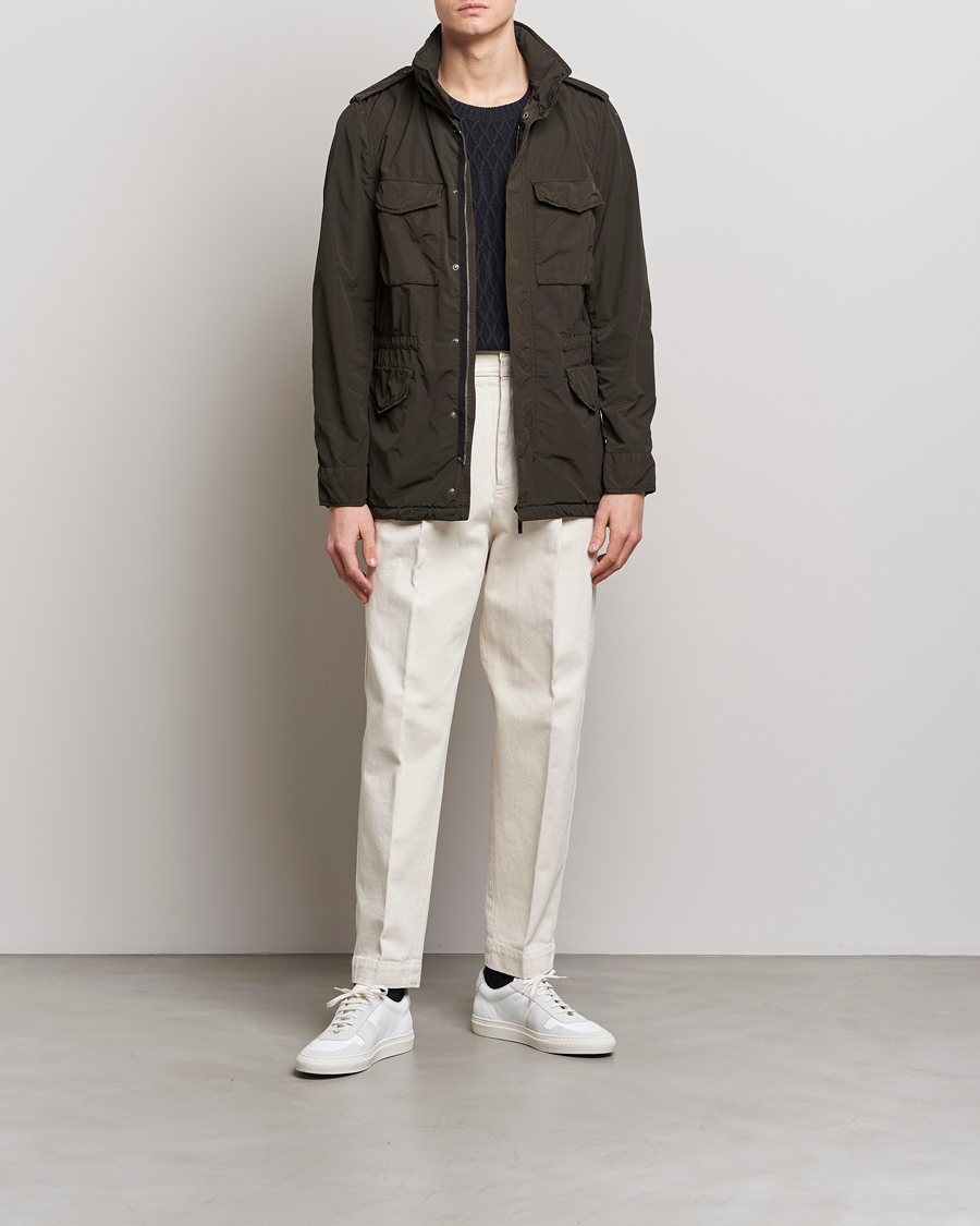 Herre | Jakker | Aspesi | Giubotto Garment Dyed Field Jacket Dark Military